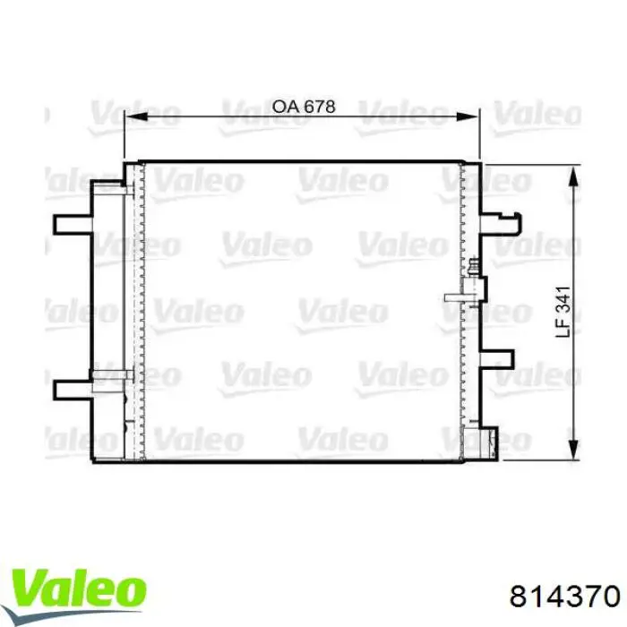 Радіатор кондиціонера 814370 VALEO