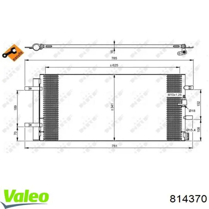 814370 VALEO Конденсатор