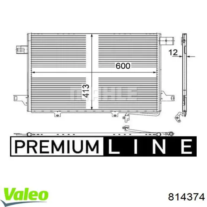 Конденсатор кондиціонера VALEO 814374 ціна, від 83.43 USD