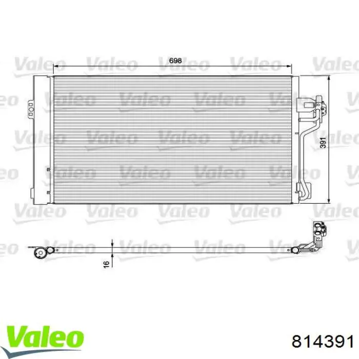 Купити 814391 VALEO Радіатор системи охолодження кондиціонера