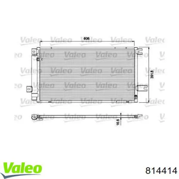 Конденсатор кондиціонера VALEO 814414 ціна, від 96.31 USD