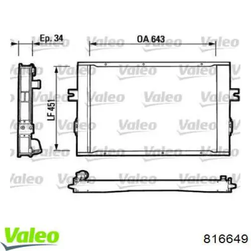 Радіатор 816649 VALEO