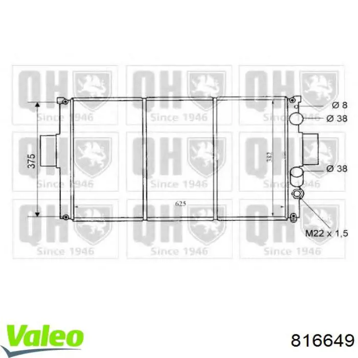 Радіатор основний GP ORK93809326 ціна, від 102.79 USD