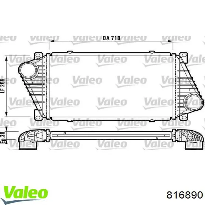 Купити 816890 VALEO Радіатор интеркуллера