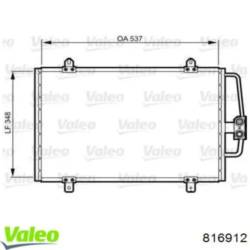 Радіатор кондиціонера 816912 VALEO