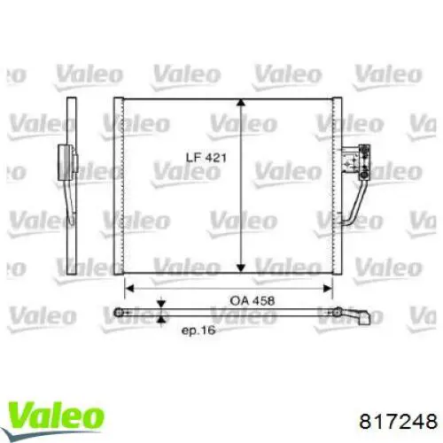 Радіатор кондиціонера 817248 VALEO