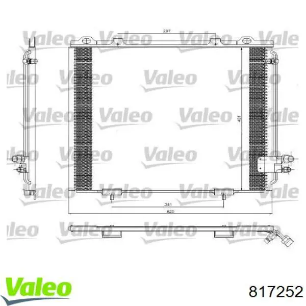 Конденсатор кондиціонера VALEO 817252 ціна, від 93.99 USD