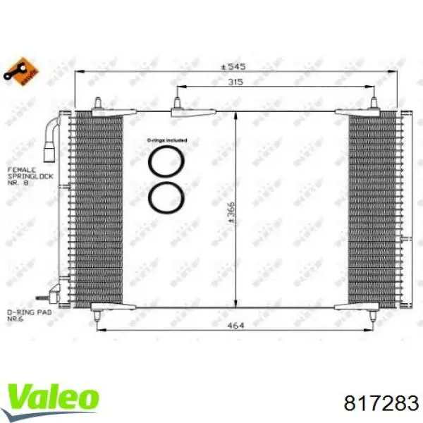 817283 VALEO Конденсатор