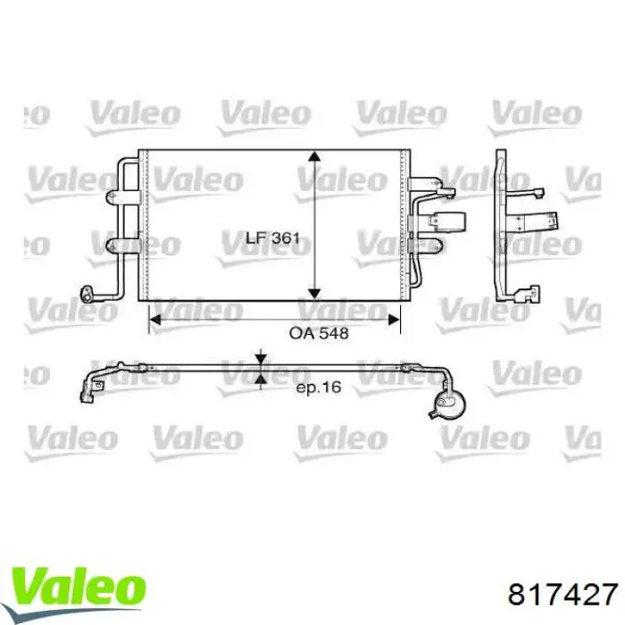 Радіатор кондиціонера 817427 VALEO
