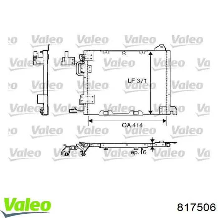 Купити 817506 VALEO Радіатор системи охолодження кондиціонера