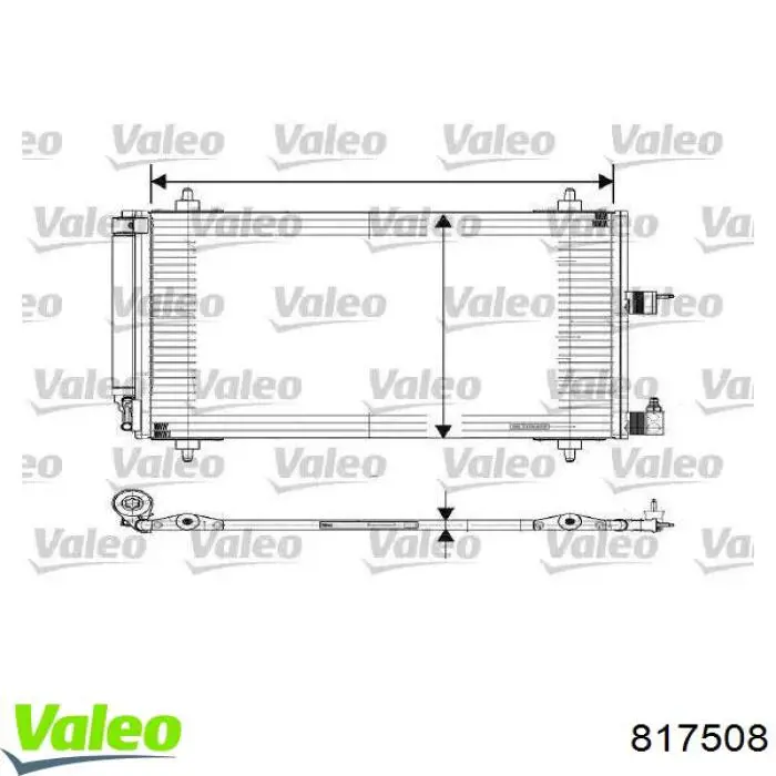 Конденсатор кондиціонера VALEO 817508 ціна, від 74.18 USD