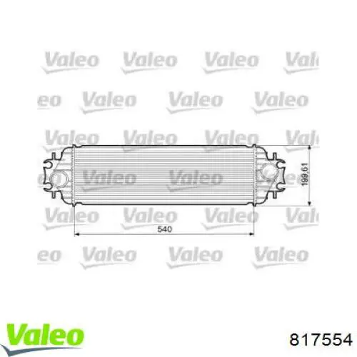 Купити 817554 VALEO Радіатор интеркуллера