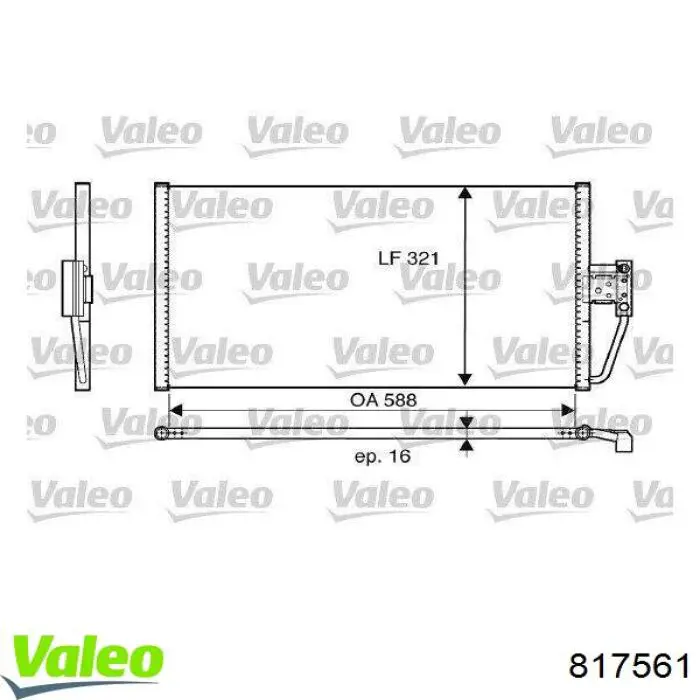 Конденсатор кондиціонера VALEO 817561 ціна, від 72.20 USD