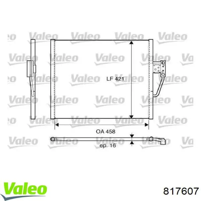 Радіатор кондиціонера 817607 VALEO