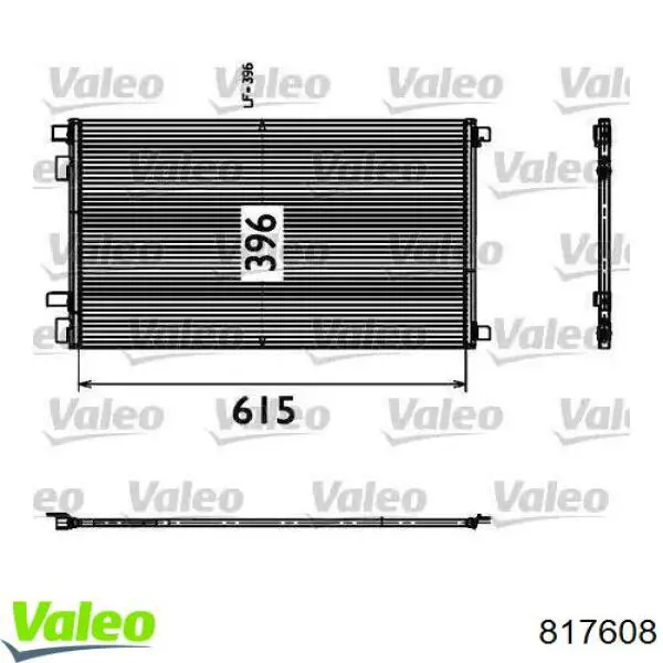 Радіатор кондиціонера 817608 VALEO