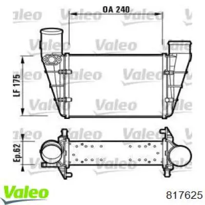 Купити 817625 VALEO Радіатор интеркуллера