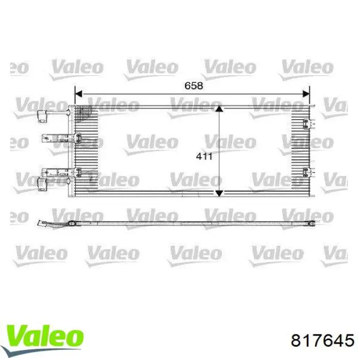Радіатор кондиціонера 817645 VALEO