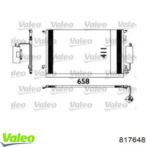 Конденсатор кондиціонера VALEO 817648 ціна, від 78.56 USD