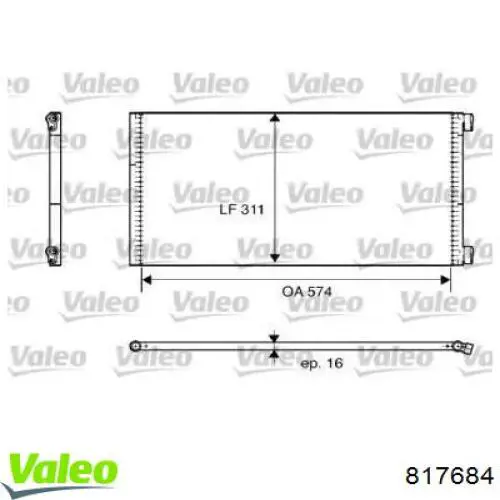 Конденсатор кондиціонера VALEO 817684 ціна, від 60.04 USD