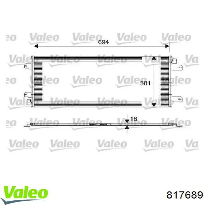 Купити 817689 VALEO Радіатор системи охолодження кондиціонера