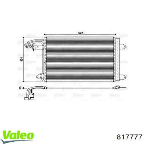 Радіатор охолодження кондиціонера VALEO 817777