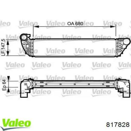 817828 VALEO Охолоджувач наддувочного повітря
