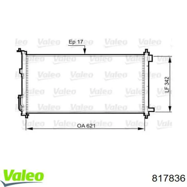 Конденсатор кондиціонера VALEO 817836 ціна, від 77.11 USD