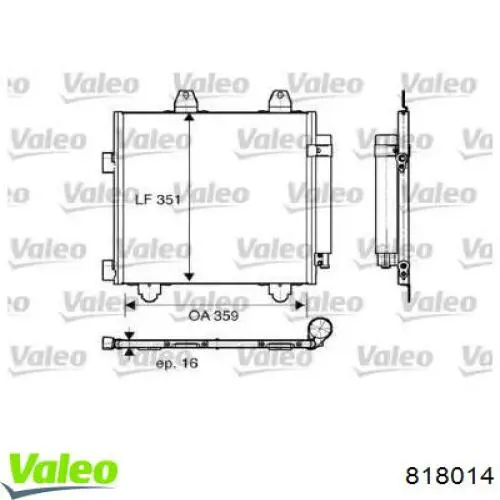Конденсатор кондиціонера VALEO 818014 ціна, від 79.80 USD