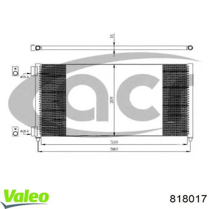 Конденсатор кондиціонера VALEO 818017 ціна, від 58.28 USD