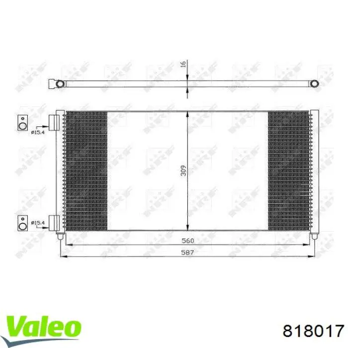 Радіатор кондиціонера 818017 VALEO