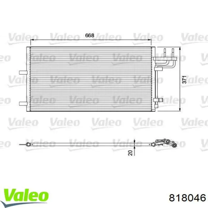 Купити 818046 VALEO Радіатор системи охолодження кондиціонера