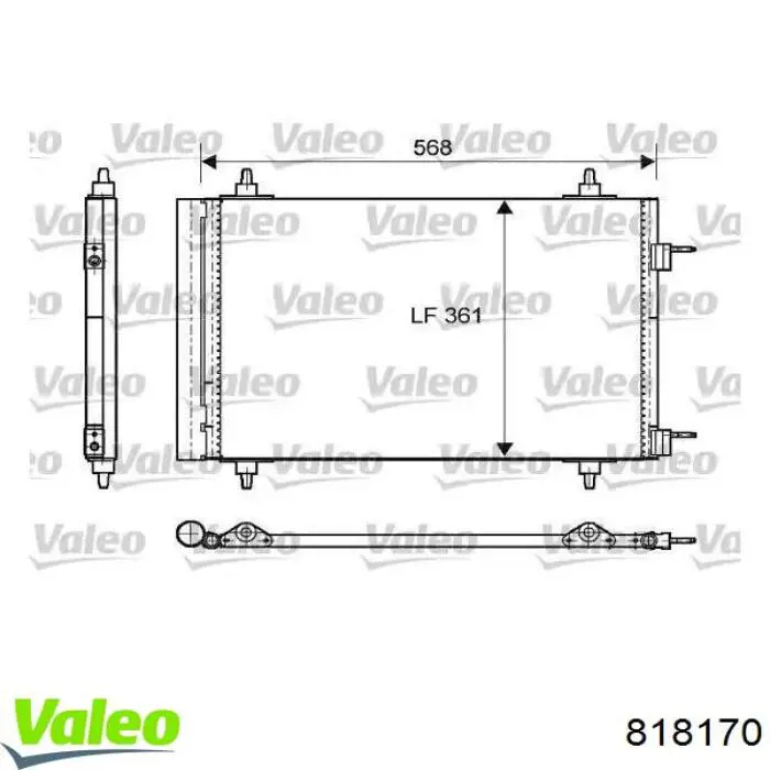 Радіатор кондиціонера 818170 VALEO