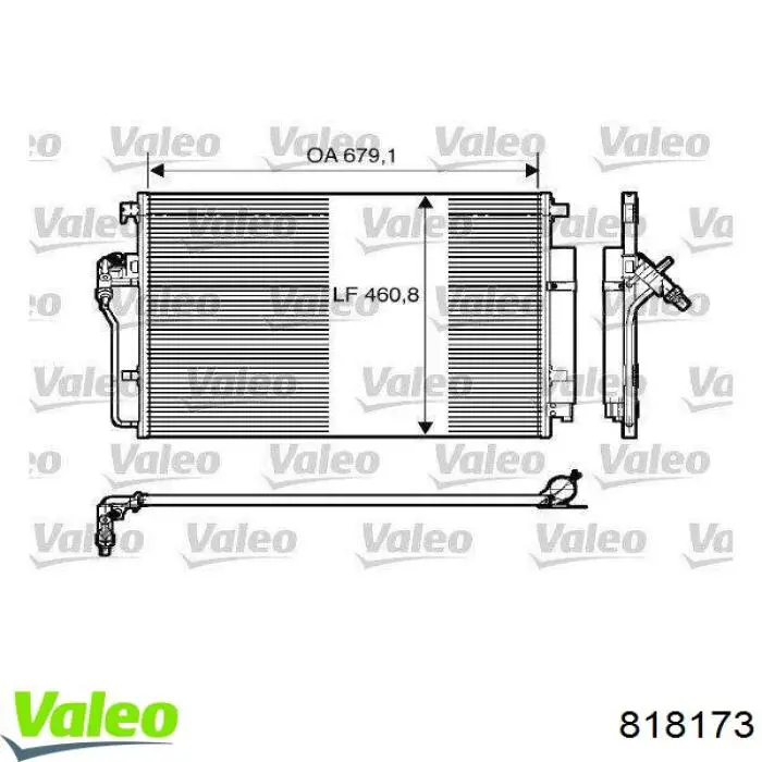 Радіатор кондиціонера 818173 VALEO