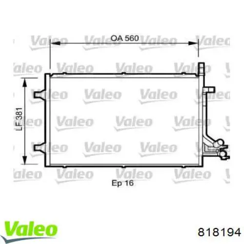 818194 VALEO Конденсатор