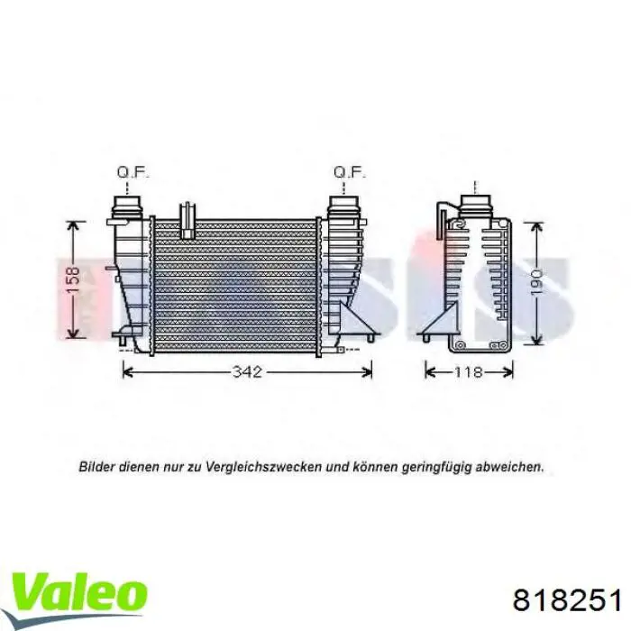 Купити 818251 VALEO Радіатор интеркуллера