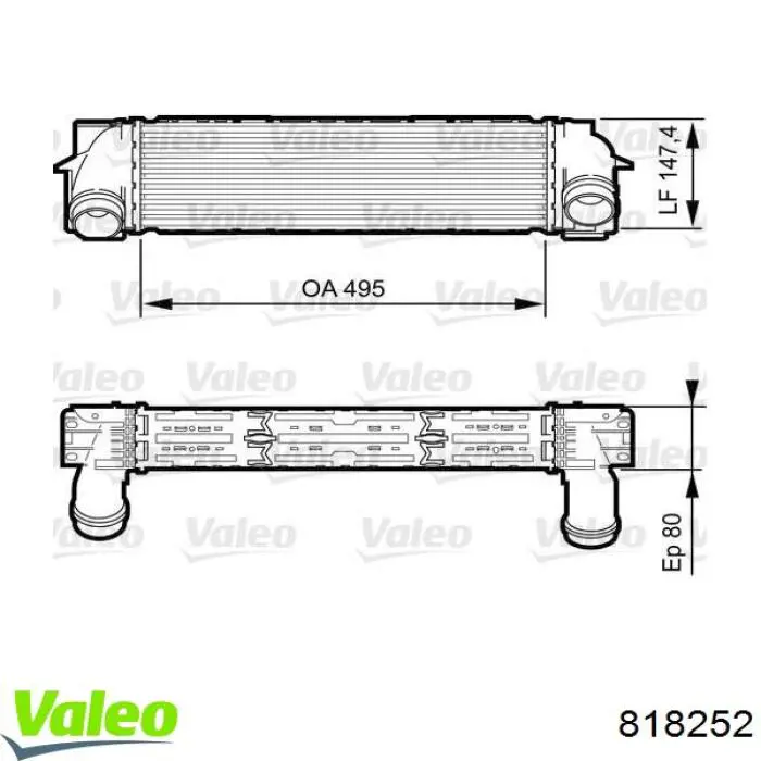 Інтеркулер 818252 VALEO