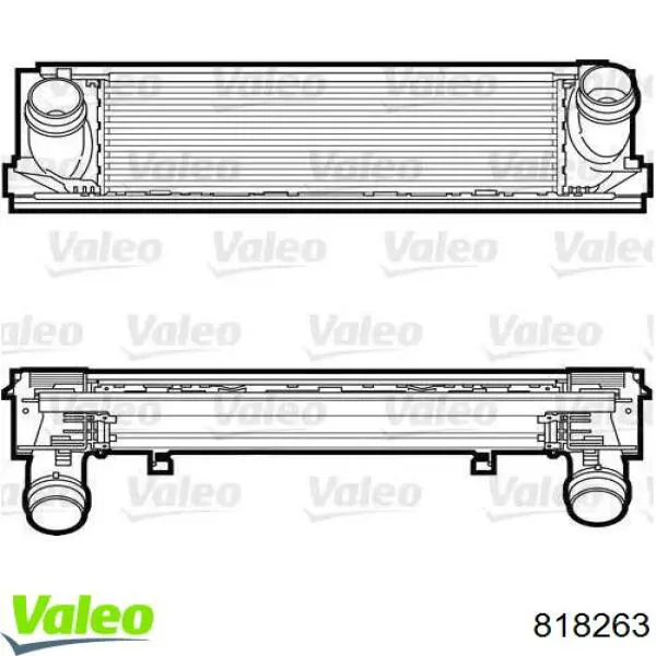 Купити 818263 VALEO Радіатор интеркуллера