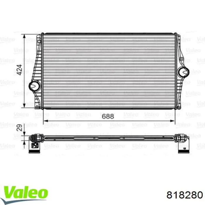 818280 VALEO Охолоджувач наддувочного повітря
