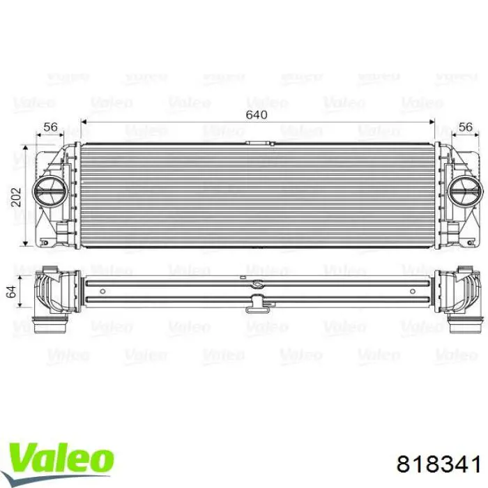 818341 VALEO Охолоджувач наддувочного повітря