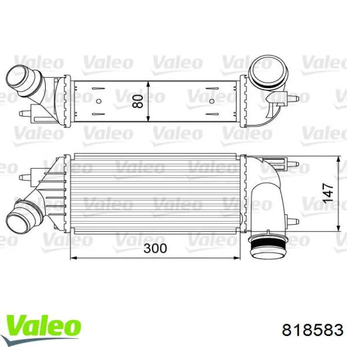Система охолодження наддувочного повітря VALEO 818583 ціна, від 107.10 USD