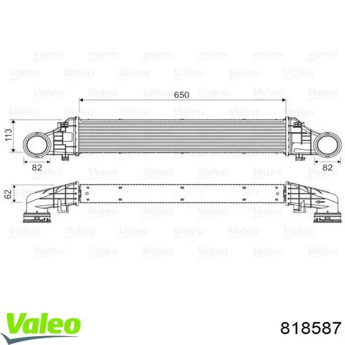 818587 VALEO Охолоджувач наддувочного повітря