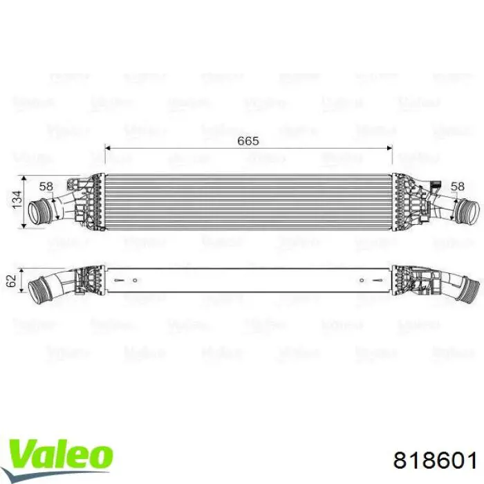 Система охолодження наддувочного повітря VALEO 818601 ціна, від 83.42 USD