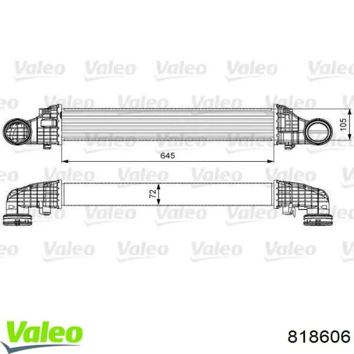 Інтеркулер 818606 VALEO