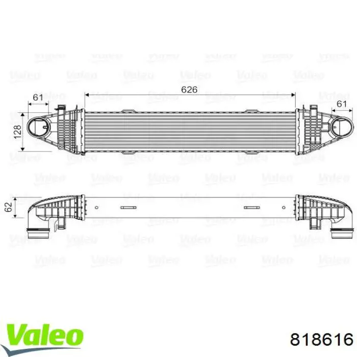 Система охолодження наддувочного повітря VALEO 818616 ціна, від 96.83 USD