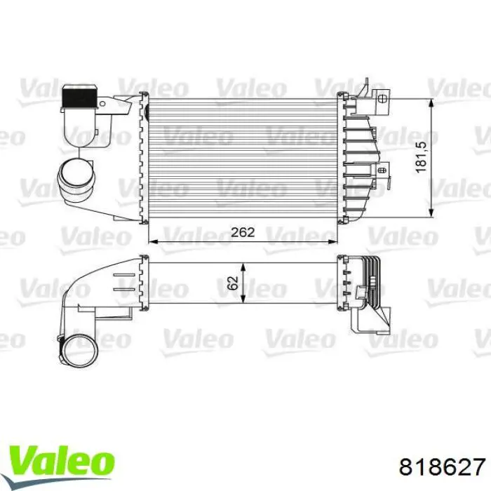 818627 VALEO Охолоджувач наддувочного повітря