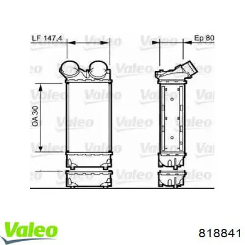 Інтеркулер 818841 VALEO