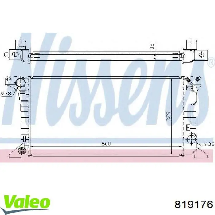 819176 VALEO Радіатор охолодження двигуна