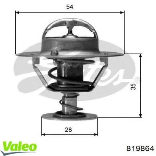 Термостат 819864 VALEO