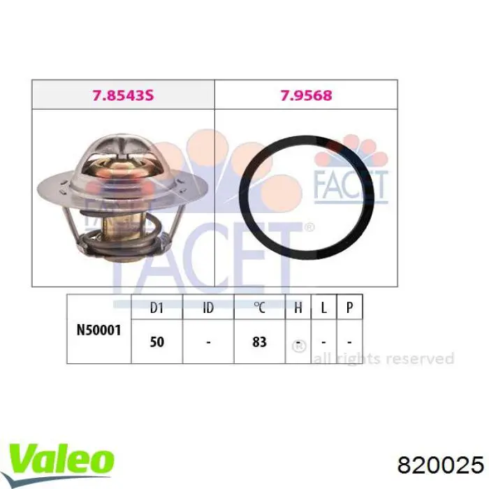 Автомобільний термостат VALEO 820025 ціна, від 9.38 USD