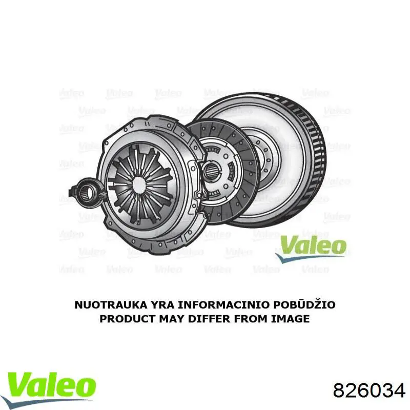 Купити 826034 VALEO Комплект зчеплення (диск, корзина, підшипник)